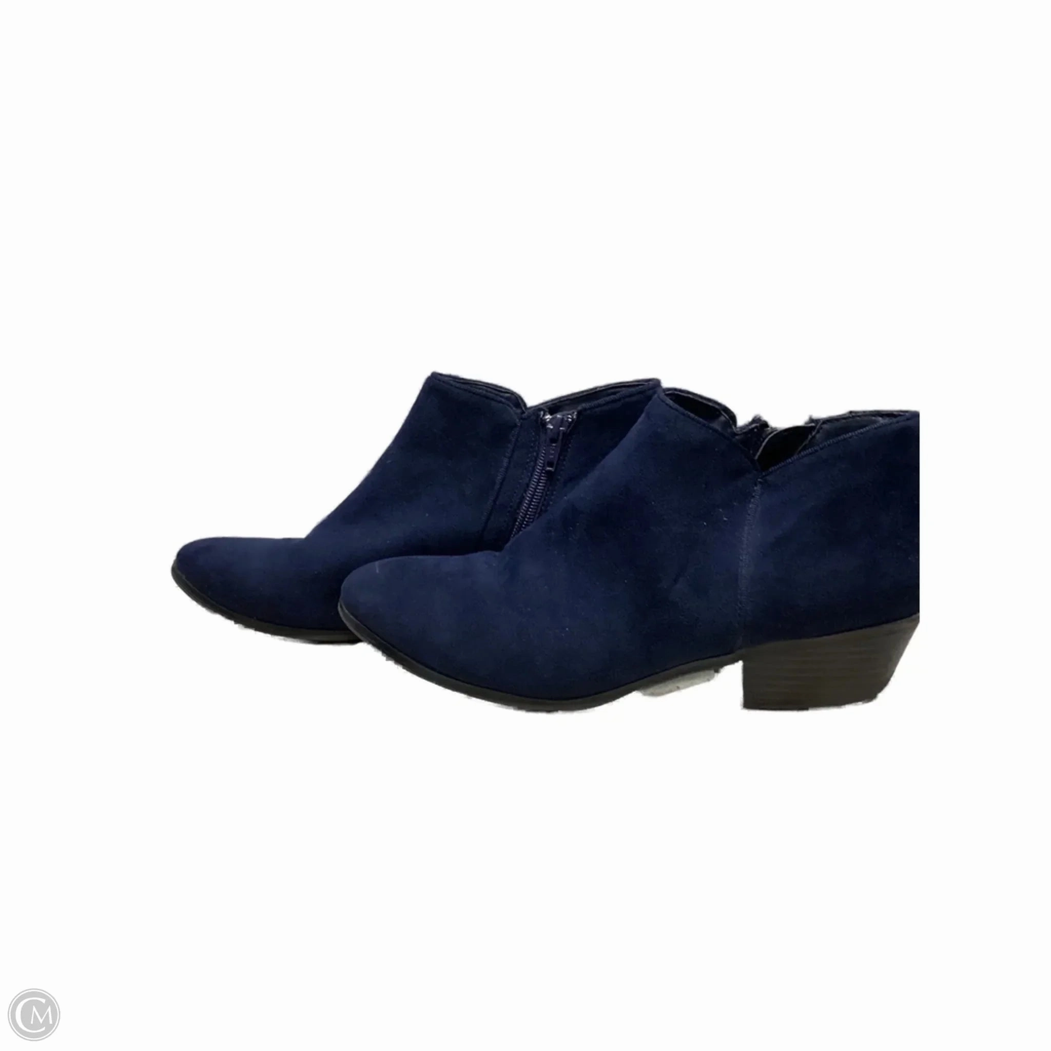 Hidden Heel Ankle Boots Boots Ankle Heels By Style And Co Collection Women In Navy, Size: 8.5