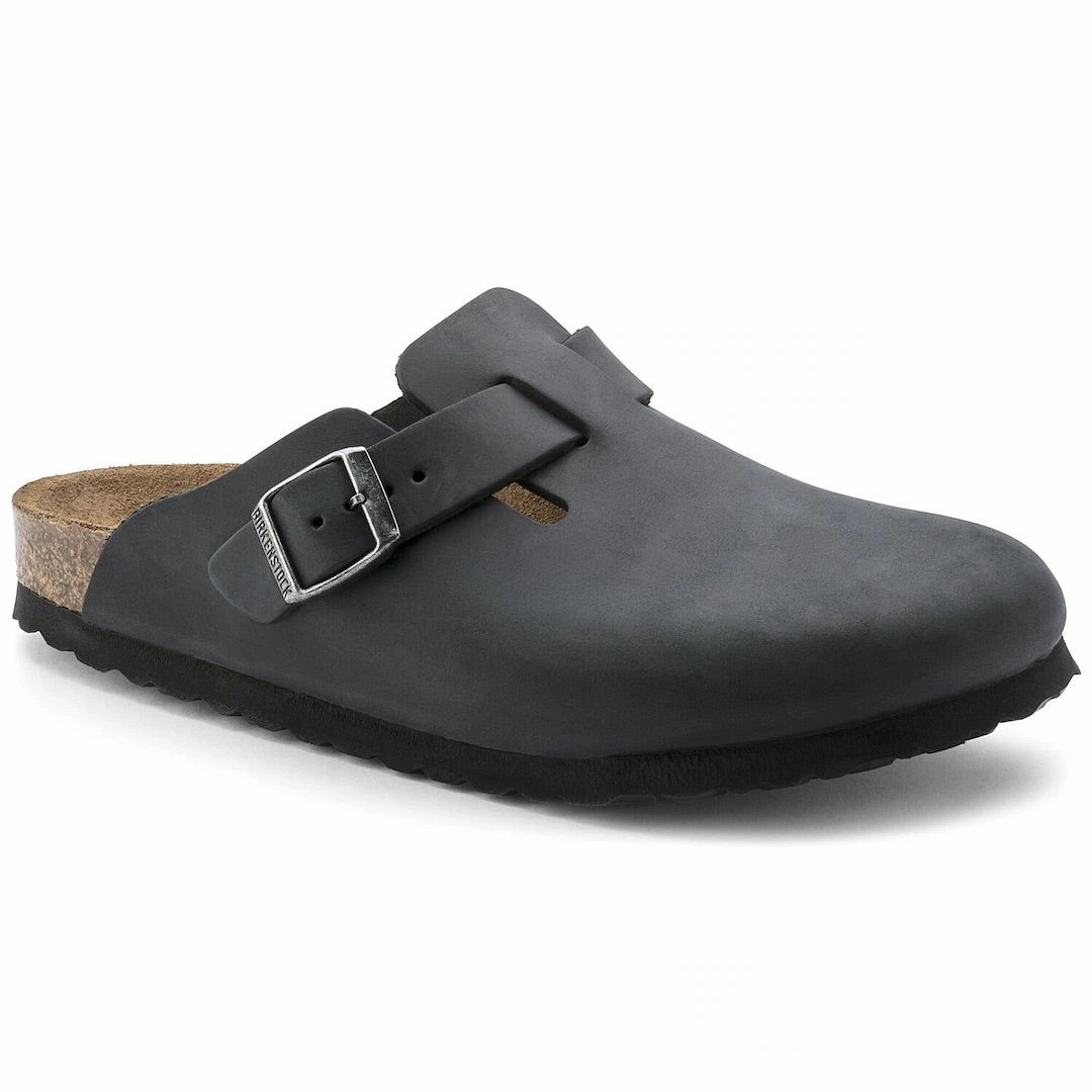 Boston - Oiled Black Scandic Clogs