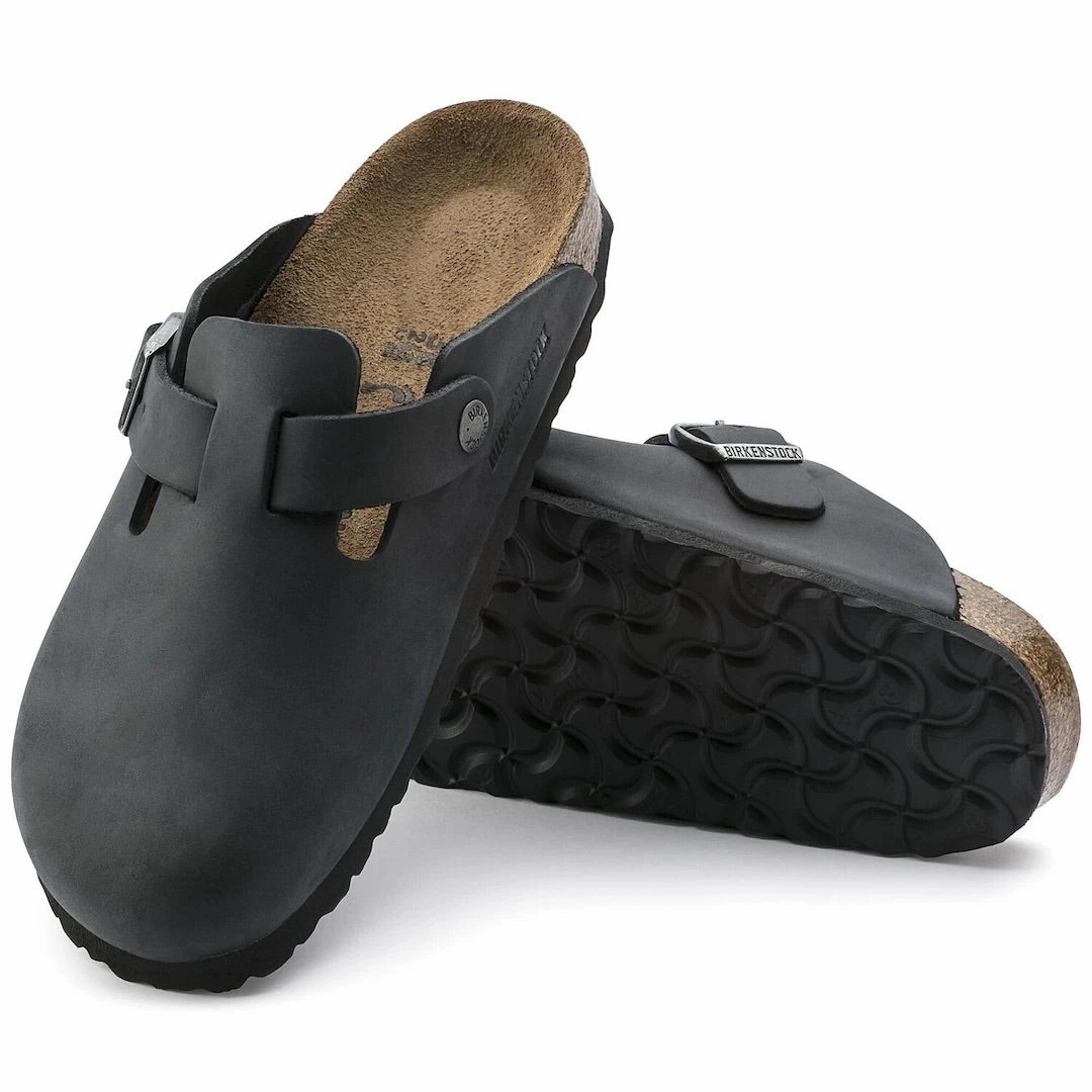 Boston - Oiled Black Aspen Clogs