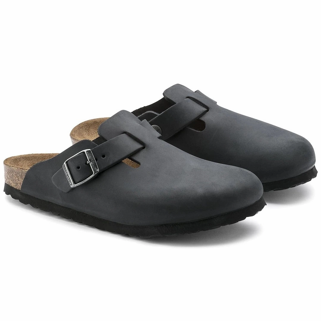 Boston - Oiled Black Clogs Clothes