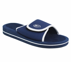 Best Flip Flops For Runners BRADFIELD Mens Touch Fasten EVA Sliders in Navy