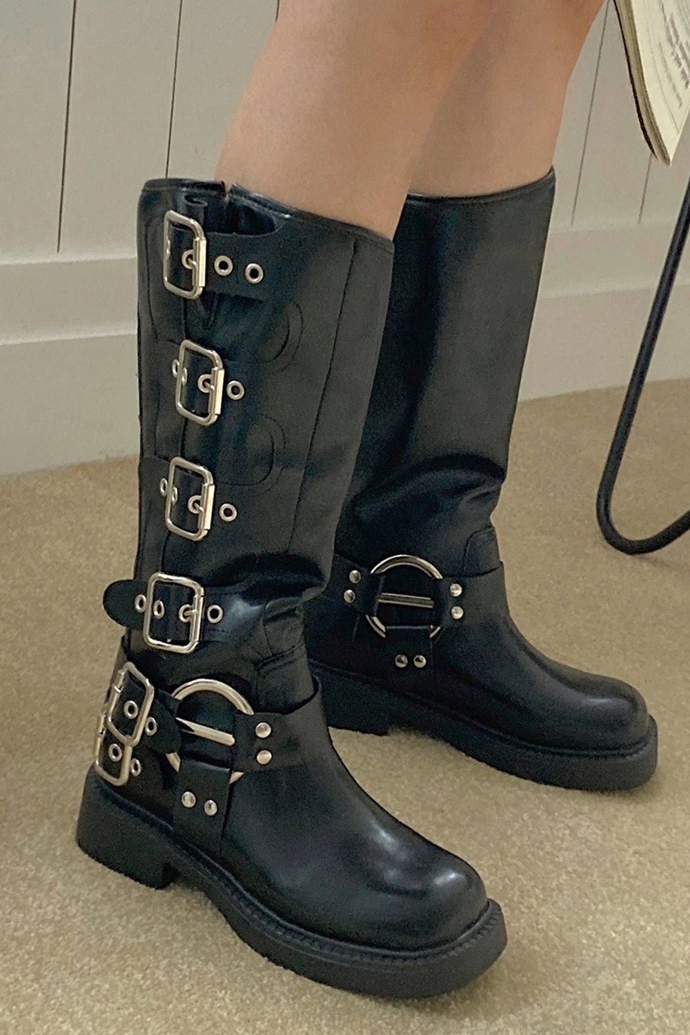 Arden Biker Boots Dresses That Go With Knee High Boots