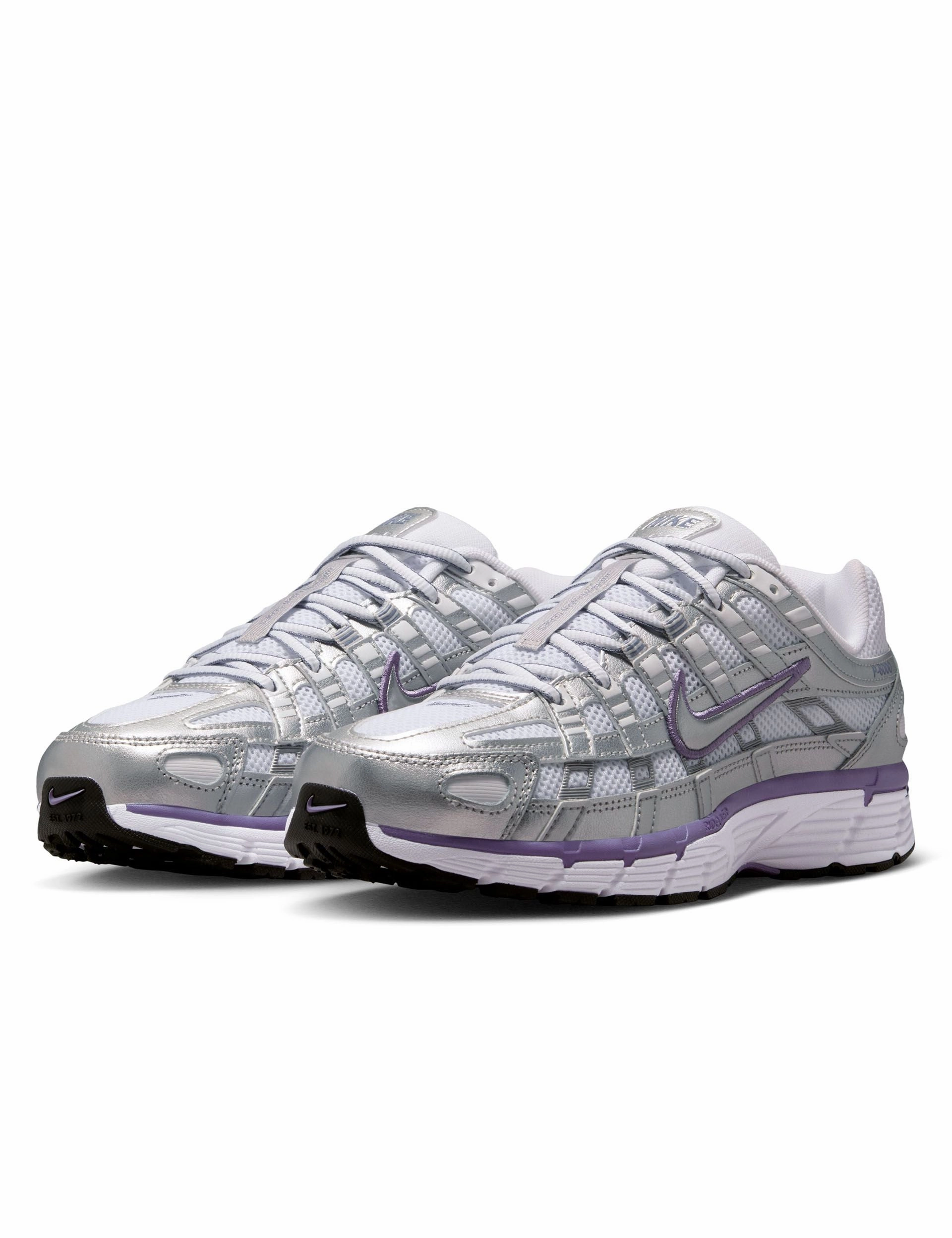 Nike Sprint Running Shoes P-6000 Shoes - Metallic Silver/World Indigo/White/Black