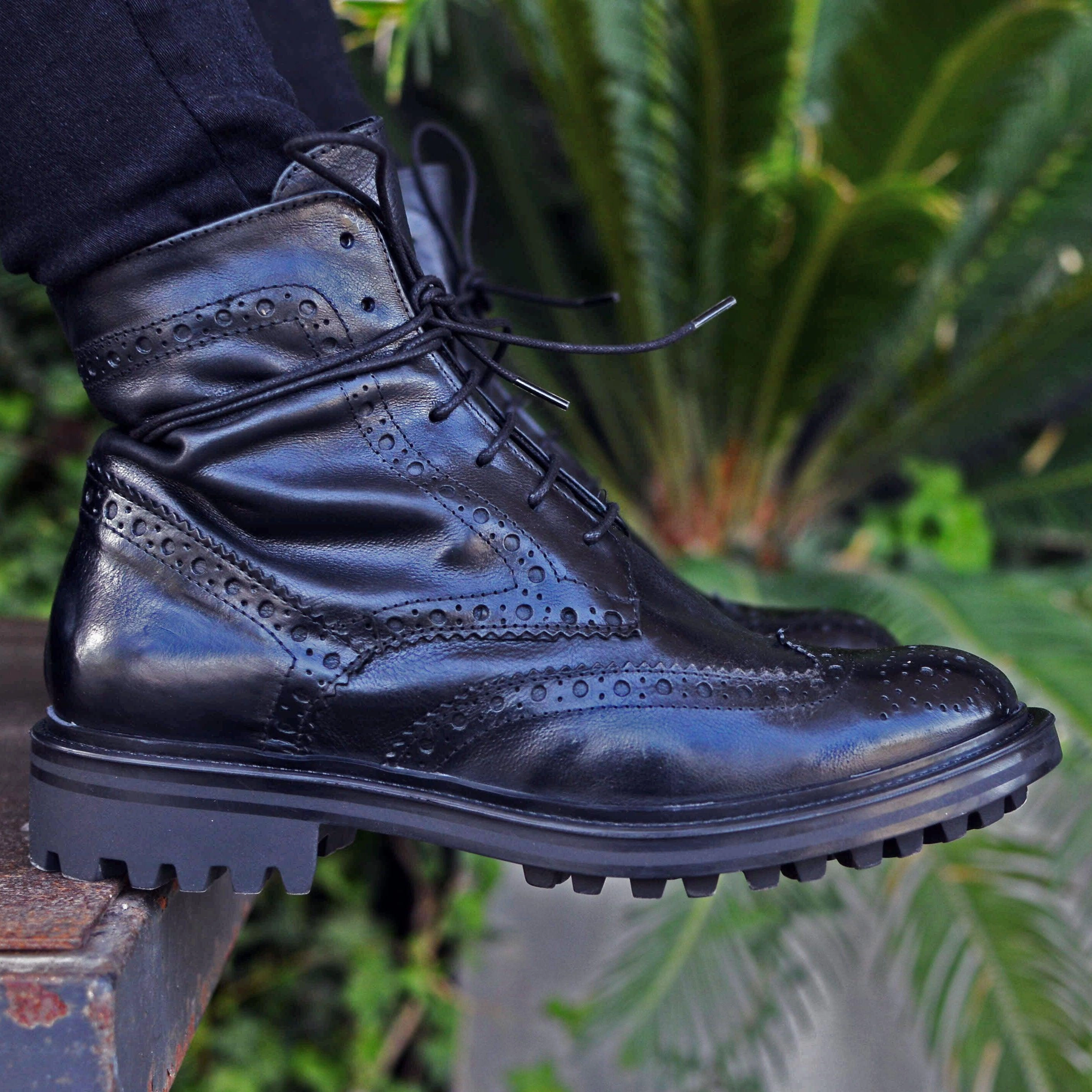 BRIDGE 10 - Davis BLACK Best Wide Ankle Boots