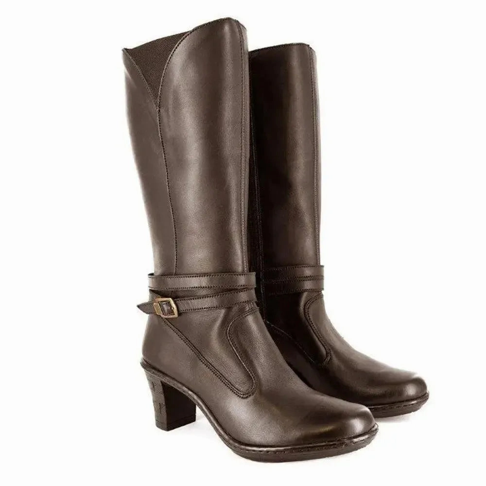 Tsonga Inkumbula Mid-Calf Leather Boot - Choc Cowboy Boots Near Me