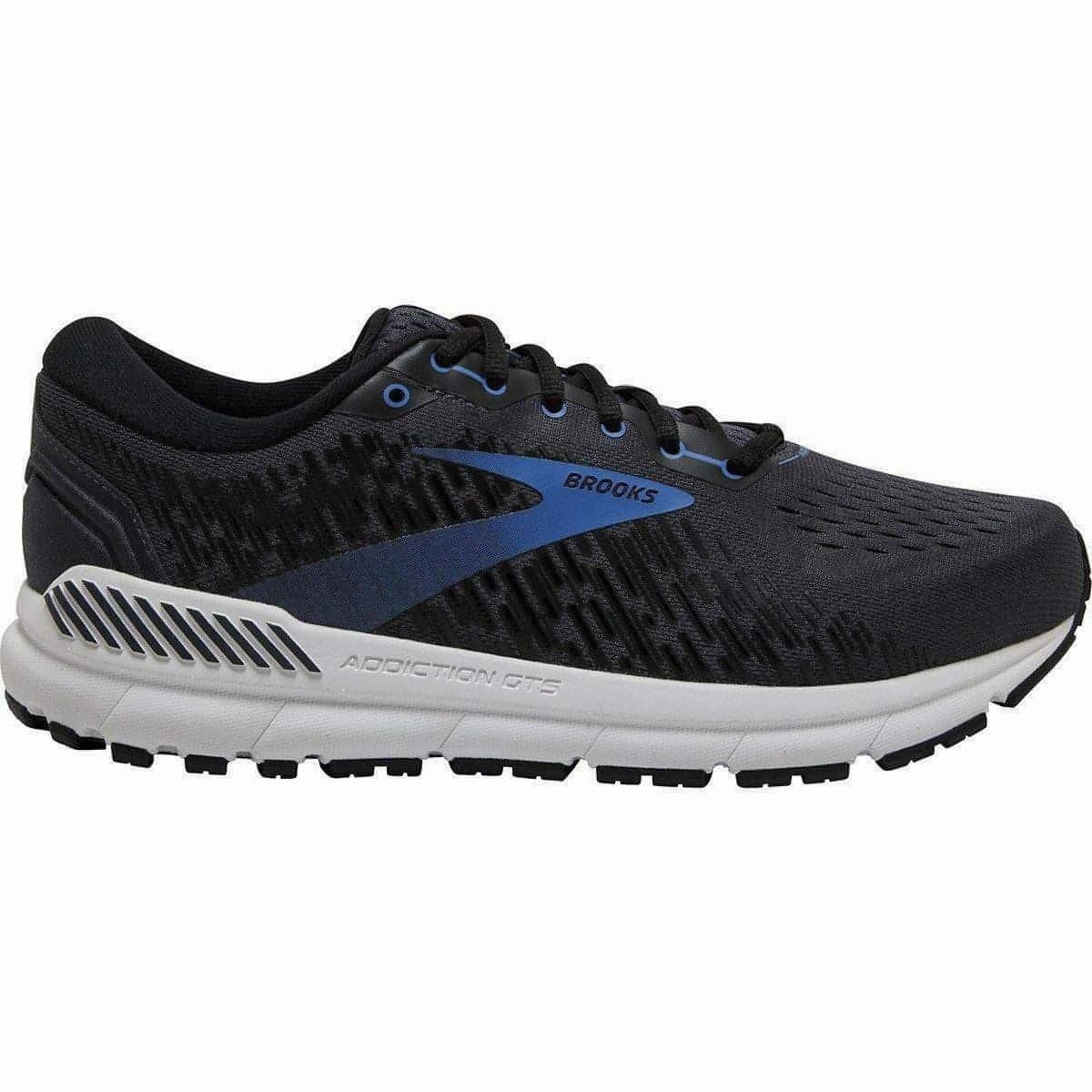 Brooks Addiction GTS 15 Mens Running Shoes - Black Flat Foot Running Shoes