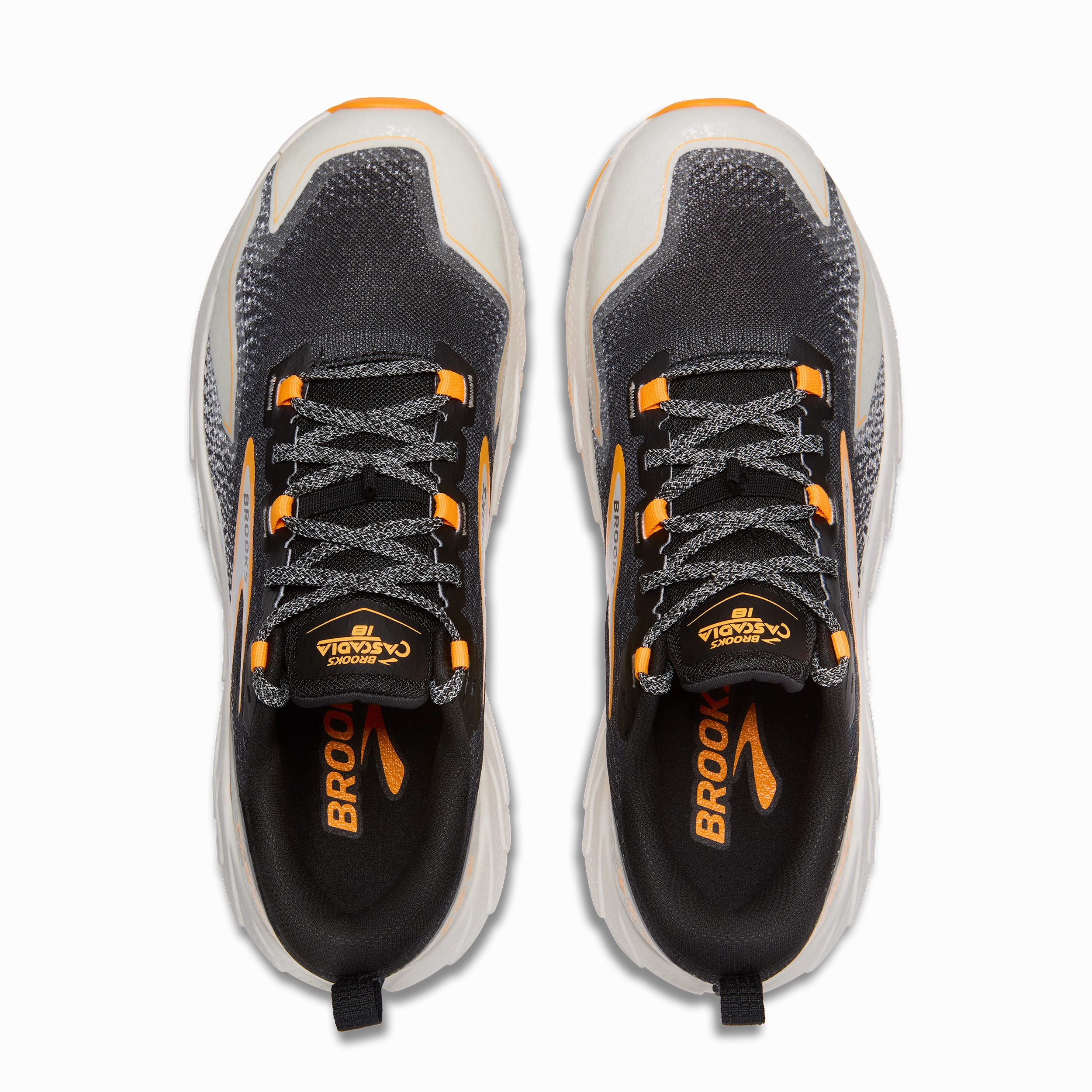 Brooks Cascadia 18 | Black / Blue Wash / Orange | Mens Drum Brake Leading And Trailing Shoes