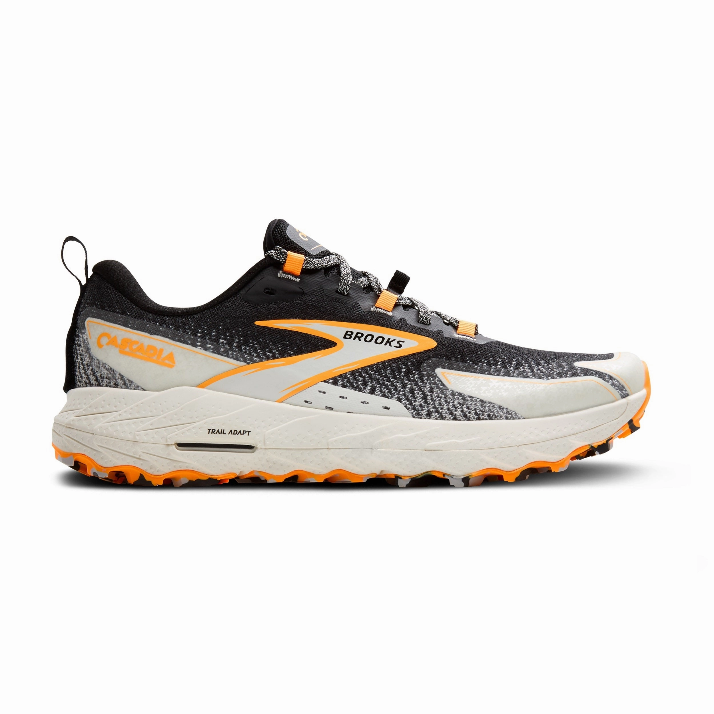 Best Hiking Shoes For Mountain Trails Brooks Cascadia 18 | Black / Blue Wash / Orange | Mens