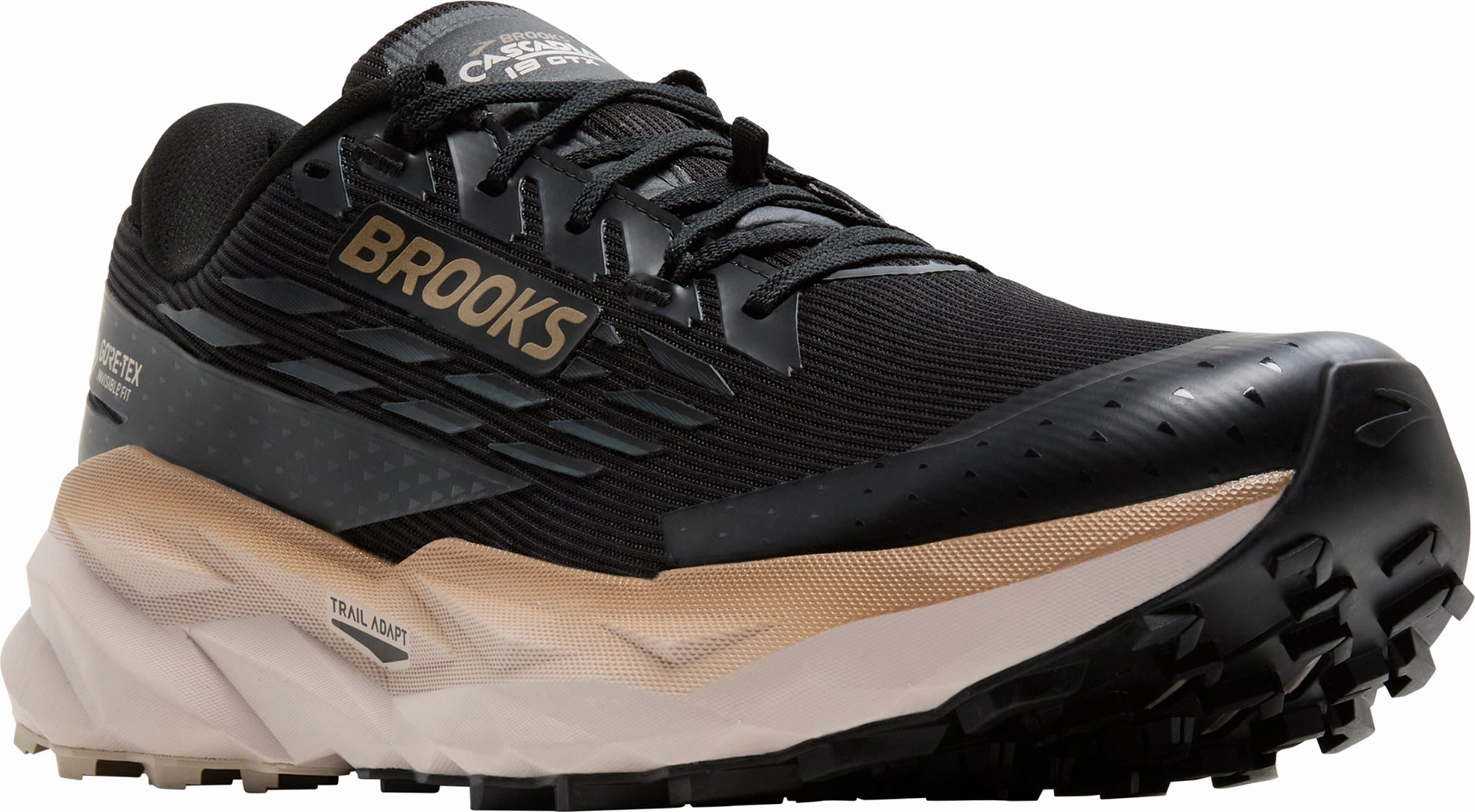 Women's Trail Shoes Brooks Cascadia 19 GORE-TEX Mens Trail Running Shoes - Black