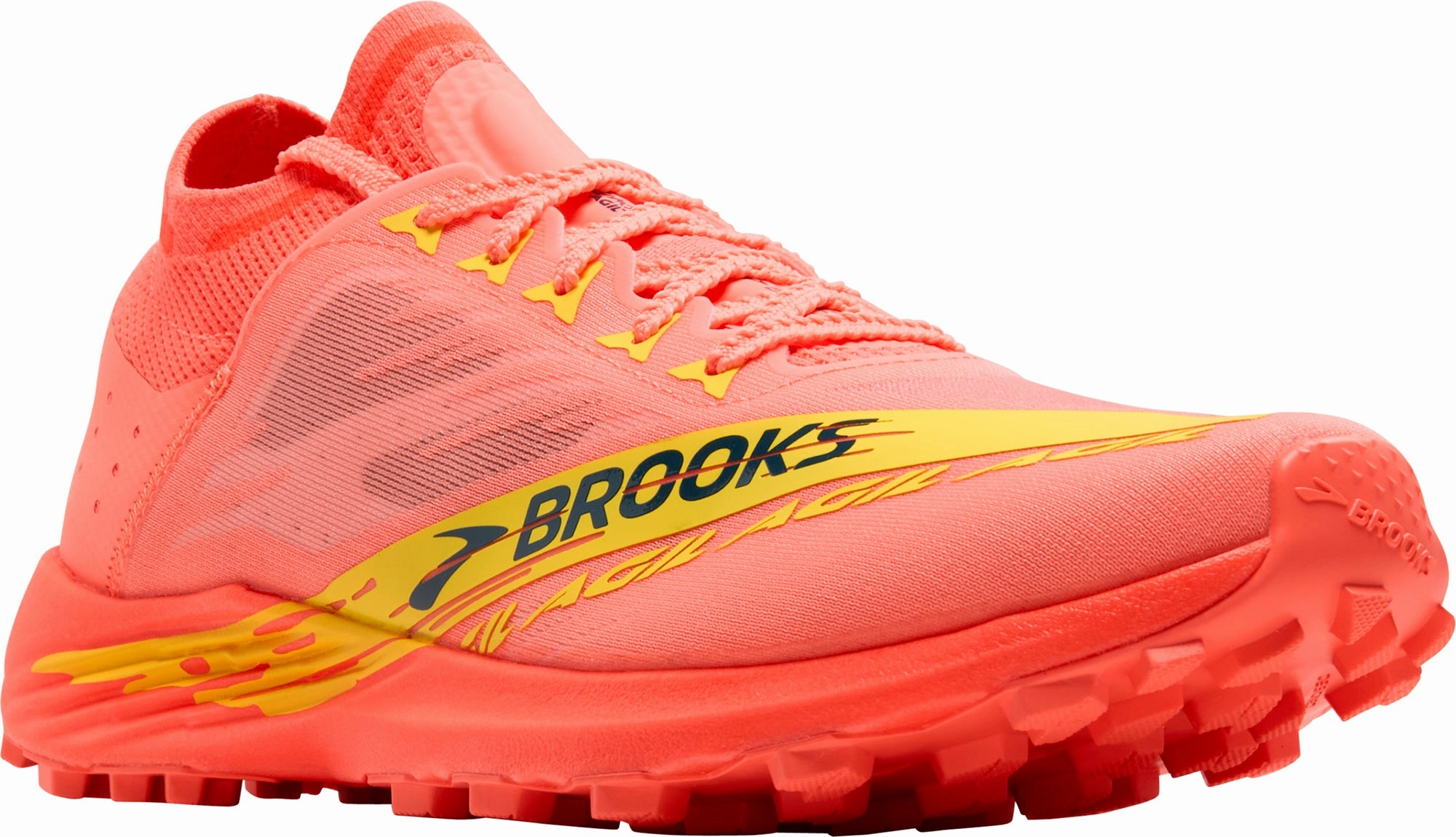 Brooks Catamount Agil Trail Running Shoes - Orange Outdry Trail Shoes