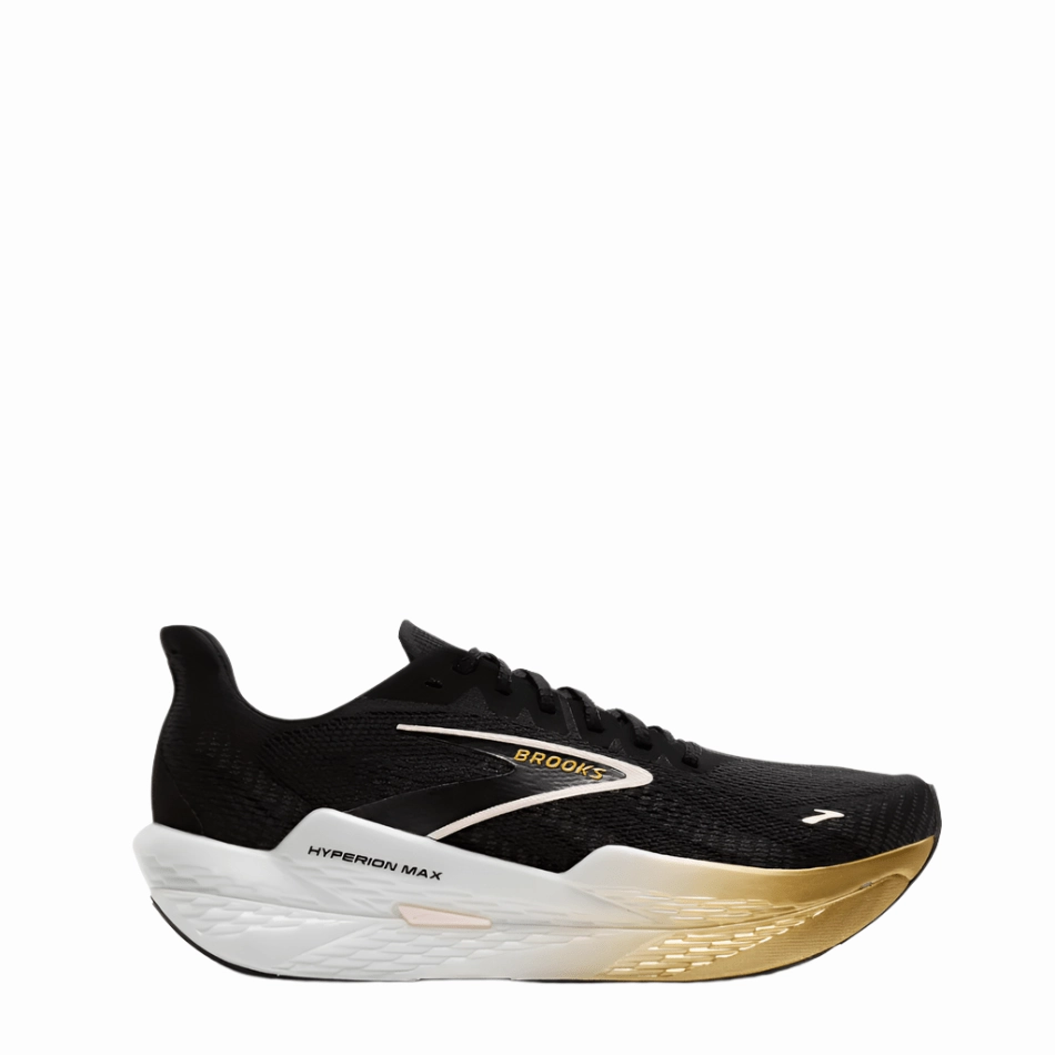 Brooks Women's Hyperion Max 2 Running Shoes in Black/Gold/Pink SS25 Runner Training Shoes