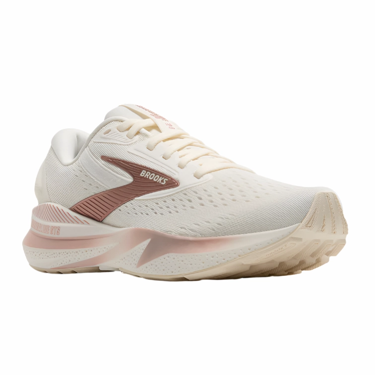 Best Cheap Cross Trainer Shoes Brooks Womens Trainer Adrenaline GTS 24 Coconut/Rose Gold/White