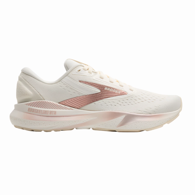 Squat Training Shoes Brooks Womens Trainer Adrenaline GTS 24 Coconut/Rose Gold/White