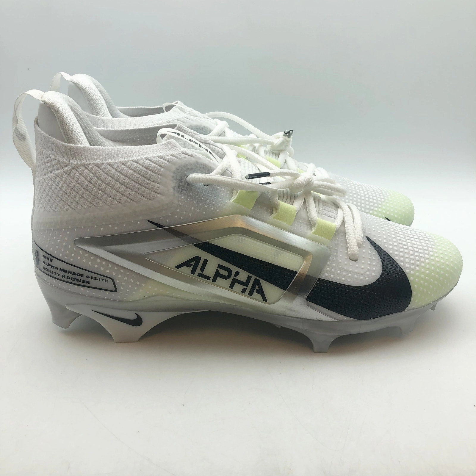 Nike Mens Alpha Menace 4 Elite Football Cleats Size 9 White Yellow NWOB Nike Puerto Rico Shoes