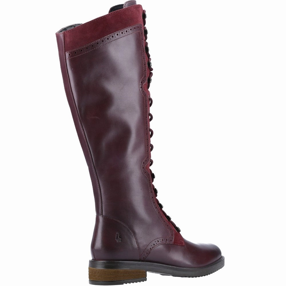 Burgundy Rudy Knee High Boots Full Zip Knee High Boots