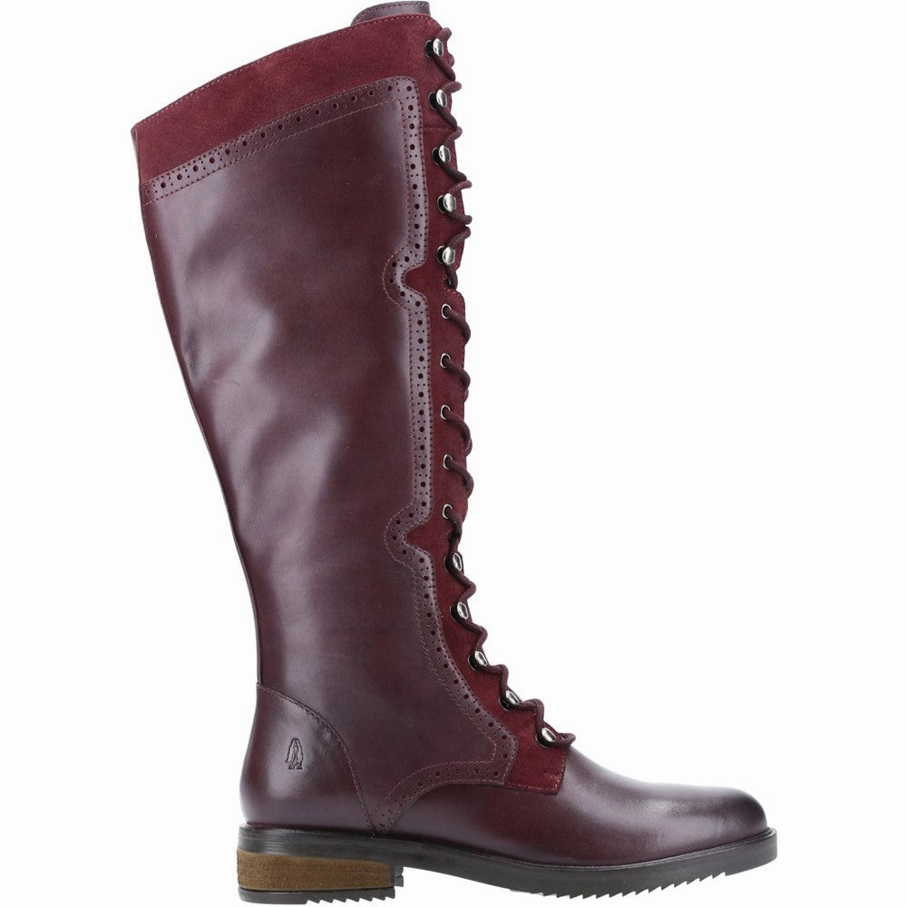 Boots With Knee High Socks Burgundy Rudy Knee High Boots