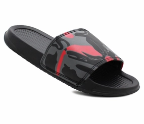 Amanda Blu Flip Flops CADET Boys Youth Kids Lightweight Camo Sliders Sandals in Black/Red