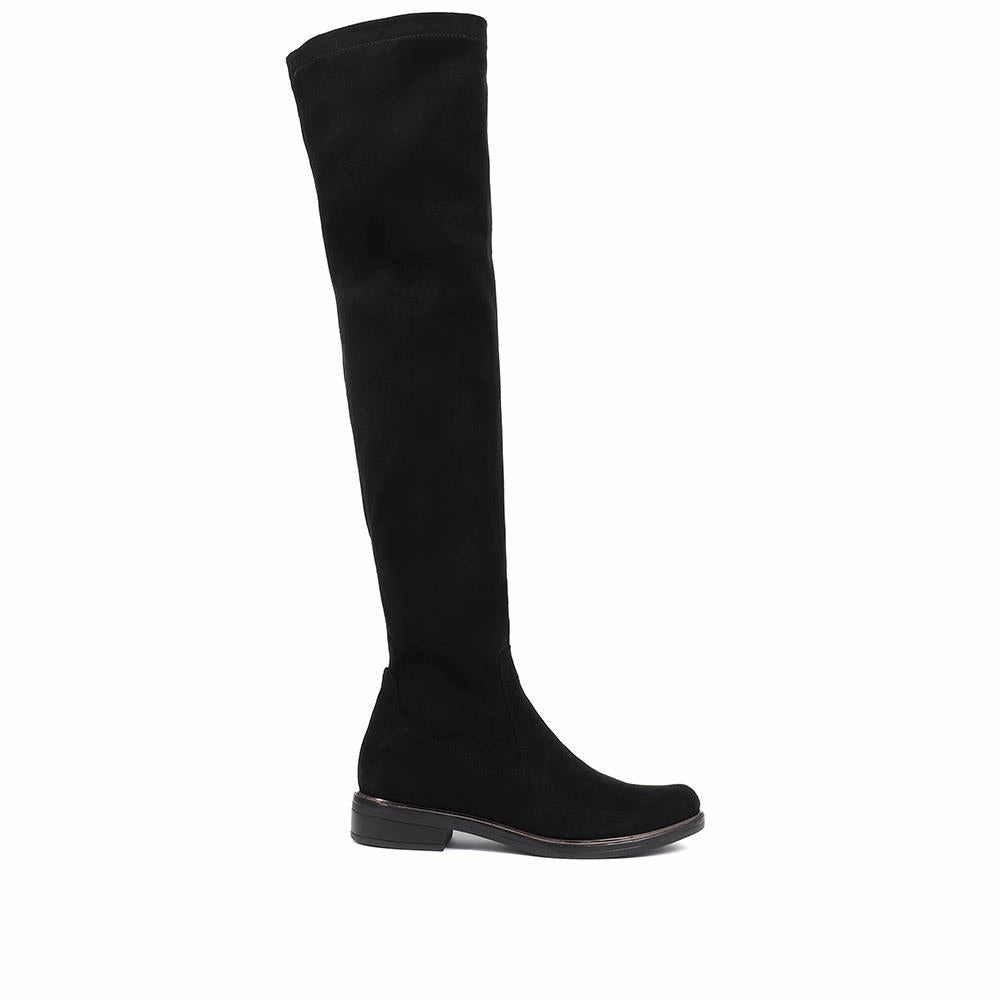 Calf Boots - CAPRI38503 / 325 549 - Black Sadie Knee-high Boots In Leather