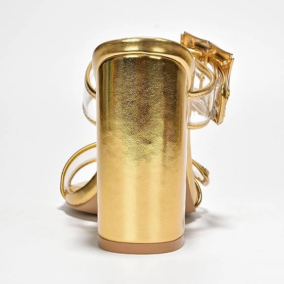 Ted Baker Sandals Cape Robbin Prunella Buckle Open Toe High Block Heels (Prunella)