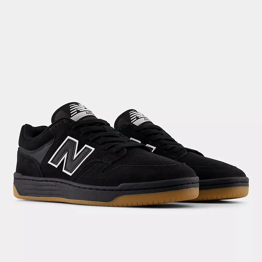 New Balance Numeric 480 Skateboard Shoes - Black With White Best Basketball Shoes For Rebounding