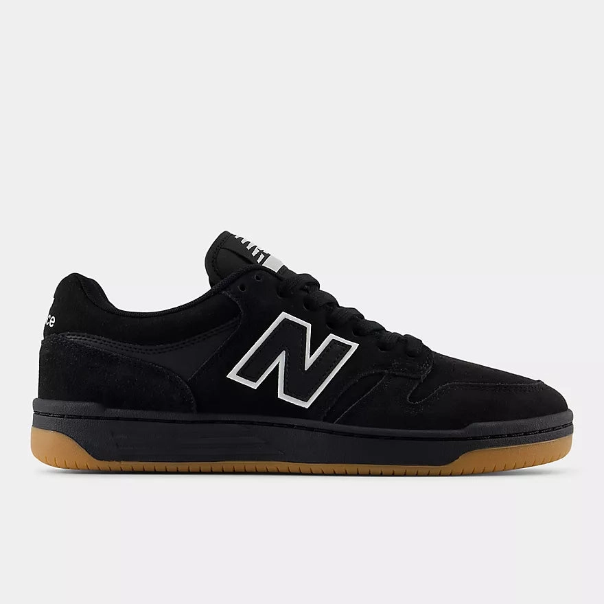 Wide Base Basketball Shoes New Balance Numeric 480 Skateboard Shoes - Black With White
