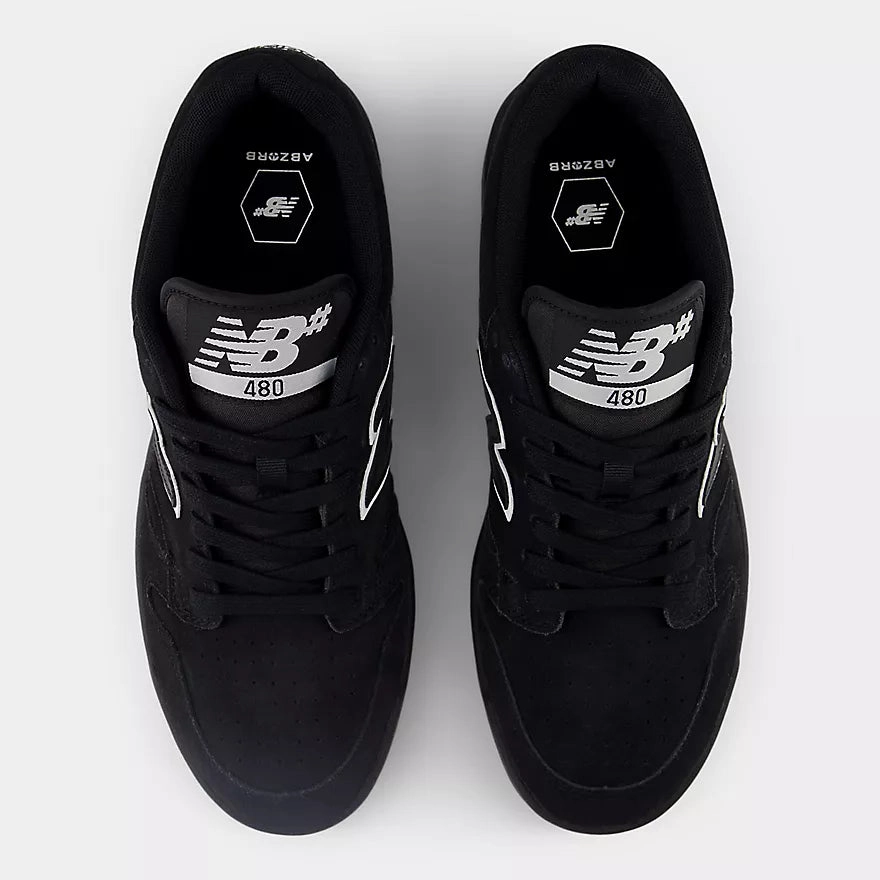 New Balance Numeric 480 Skateboard Shoes - Black With White Cheap Basketball Shoes Size 7.5