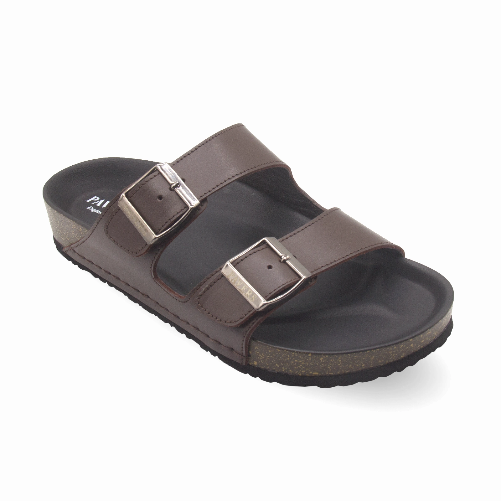 Chester - Men's Leather Casual Cork Sole Sandal Closed Toe Slide Sandals