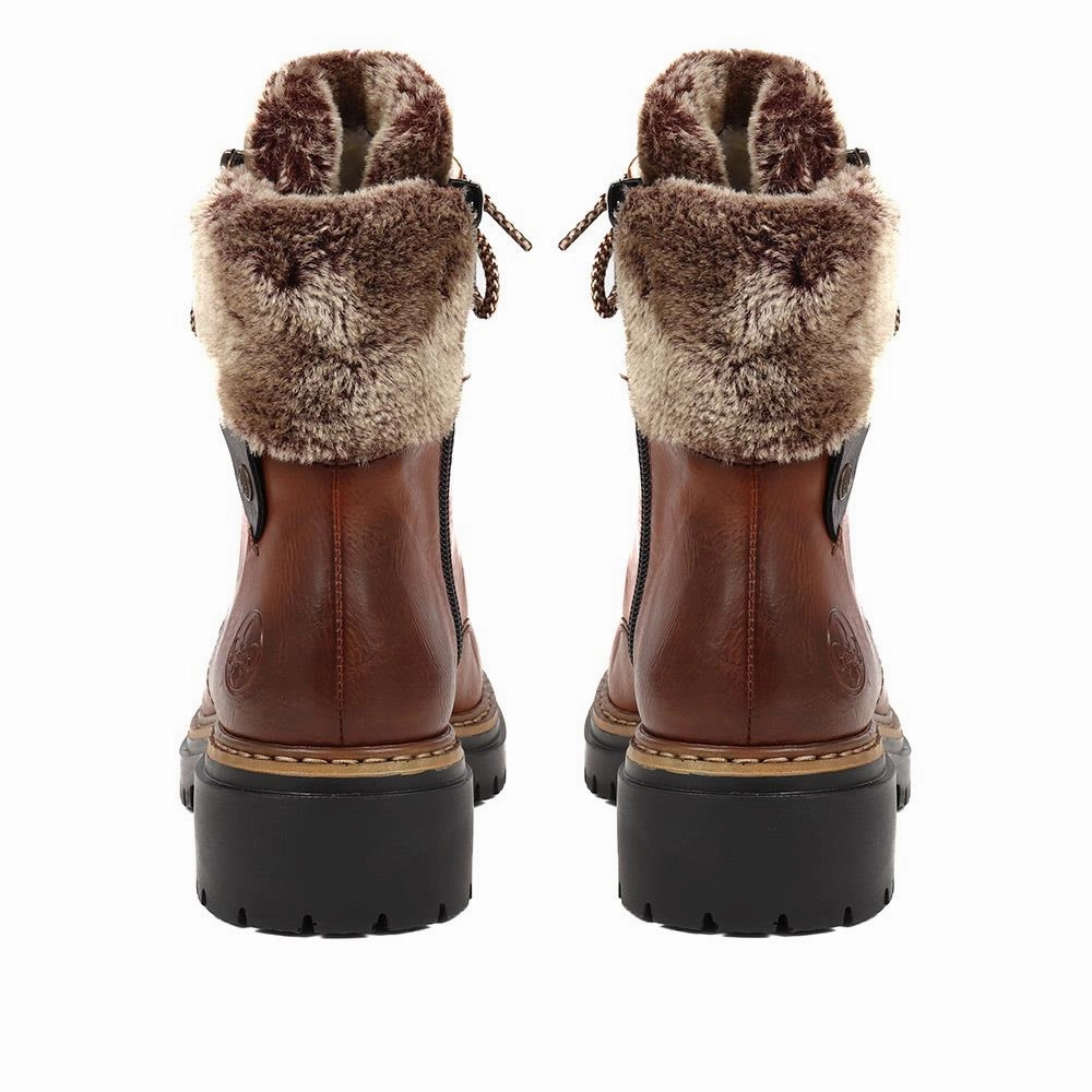 Target Rain Boots Sale Fleece Trimmed Lace Up Ankle Boots - RKR38521 / 324 345 - Tan