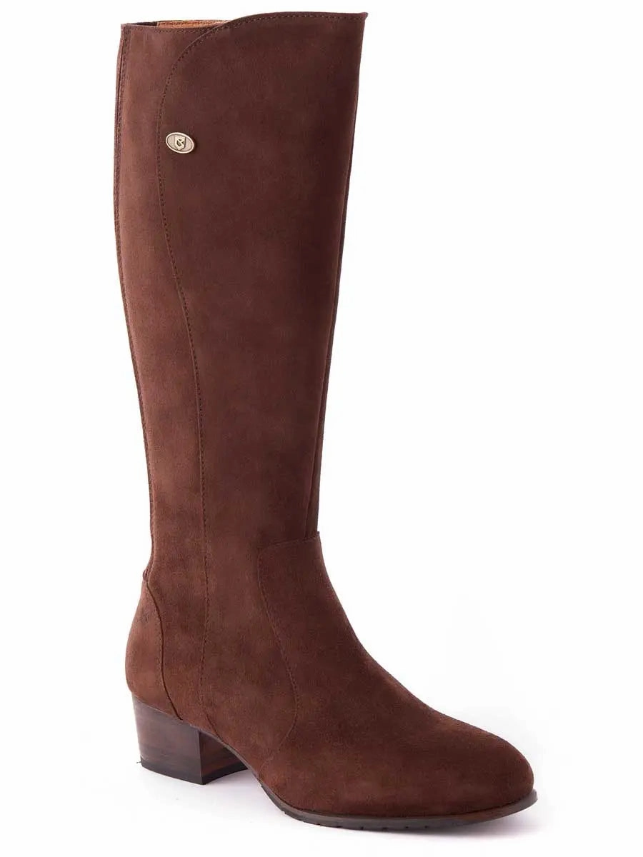 Best Knee High Lace Up Boots DUBARRY Downpatrick Knee High Boots - Cigar Suede