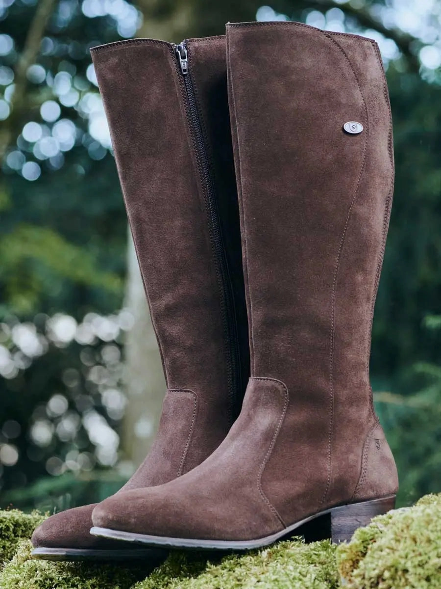 High Knee Boots Leather DUBARRY Downpatrick Knee High Boots - Cigar Suede