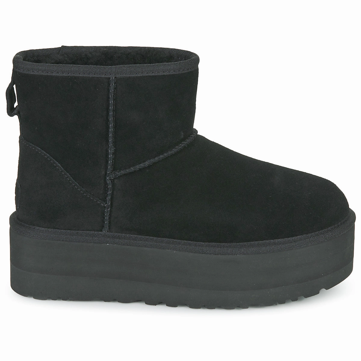 Ugg Classic Mini Platform Suede Women's Black Ankle Boots - UK 3 - US 5 Women - EU 36 Elegant Ankle Boots Low Heel