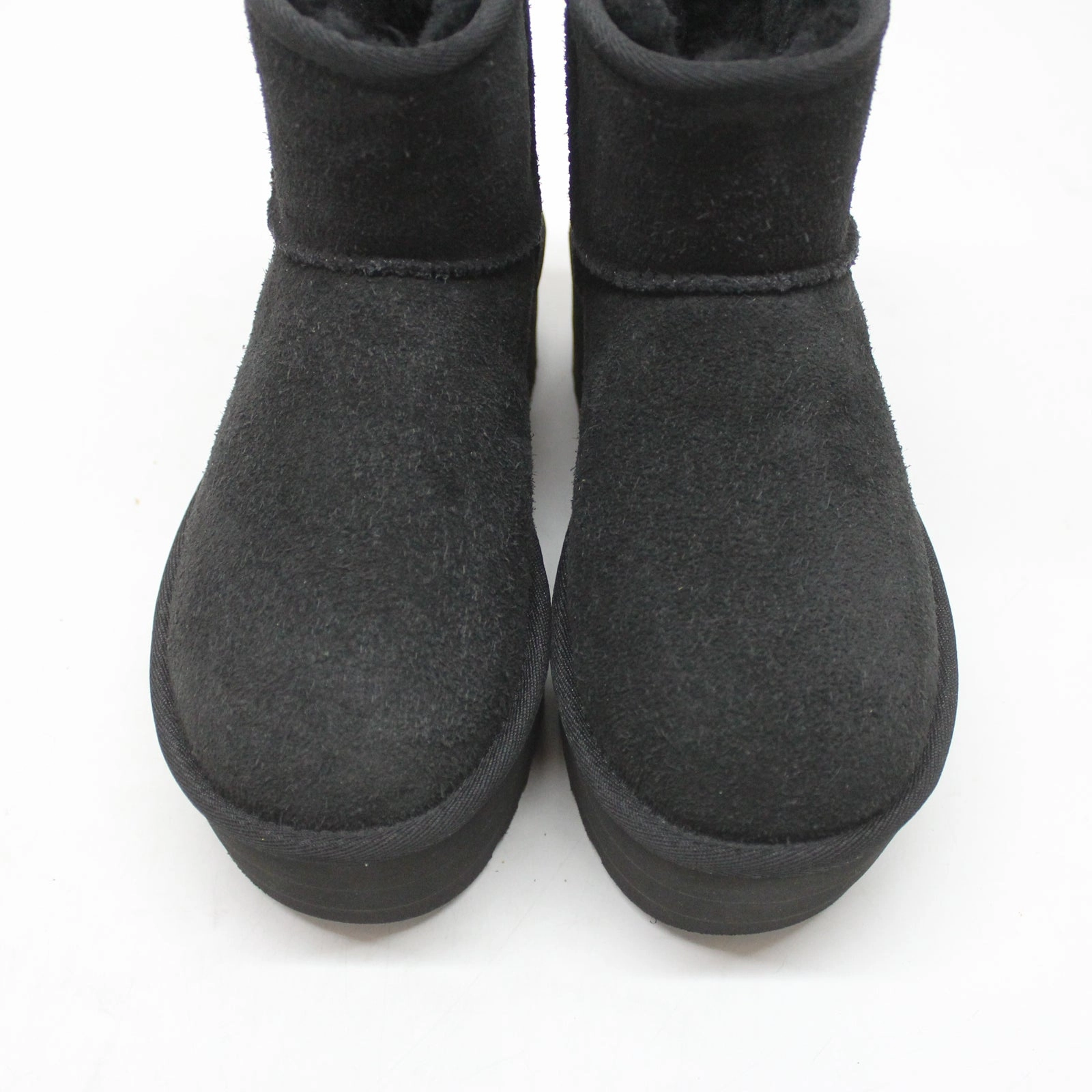 Cloth Ankle Boots Ugg Classic Mini Platform Suede Women's Black Ankle Boots - UK 3 - US 5 Women - EU 36