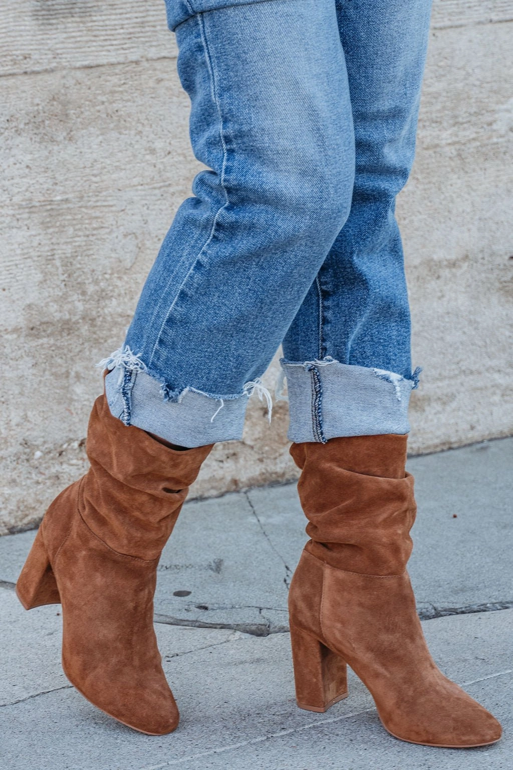 Kate Leather Ankle Chinese Laundry Kipper Brown Suede Heeled Boots