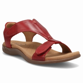 Taos The Show Red Leather Sandal (Women's) Fashionable Sandals