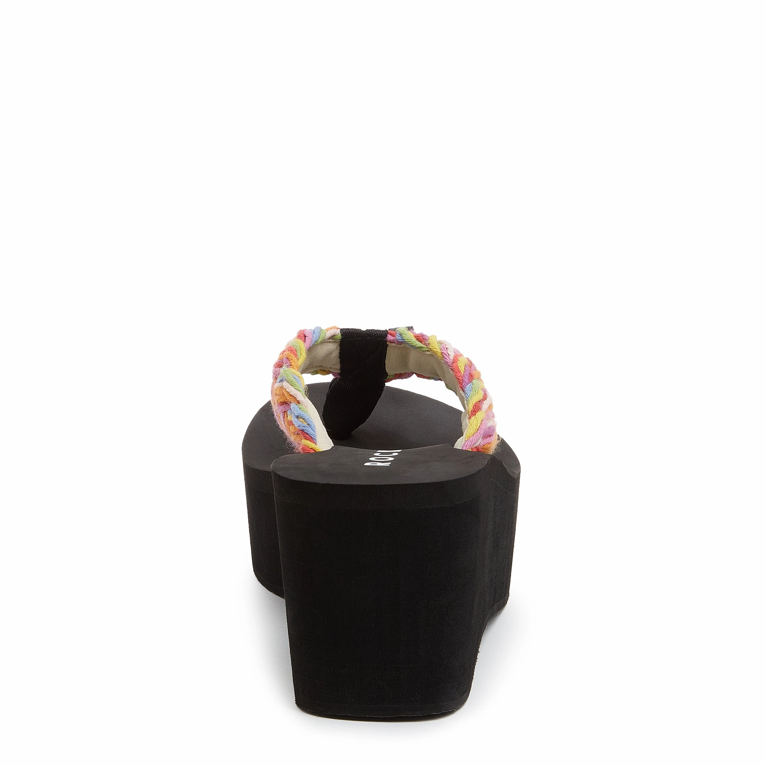 Crush Rainbow Braided Platform Flip-Flops Platform Flip Flops 90s