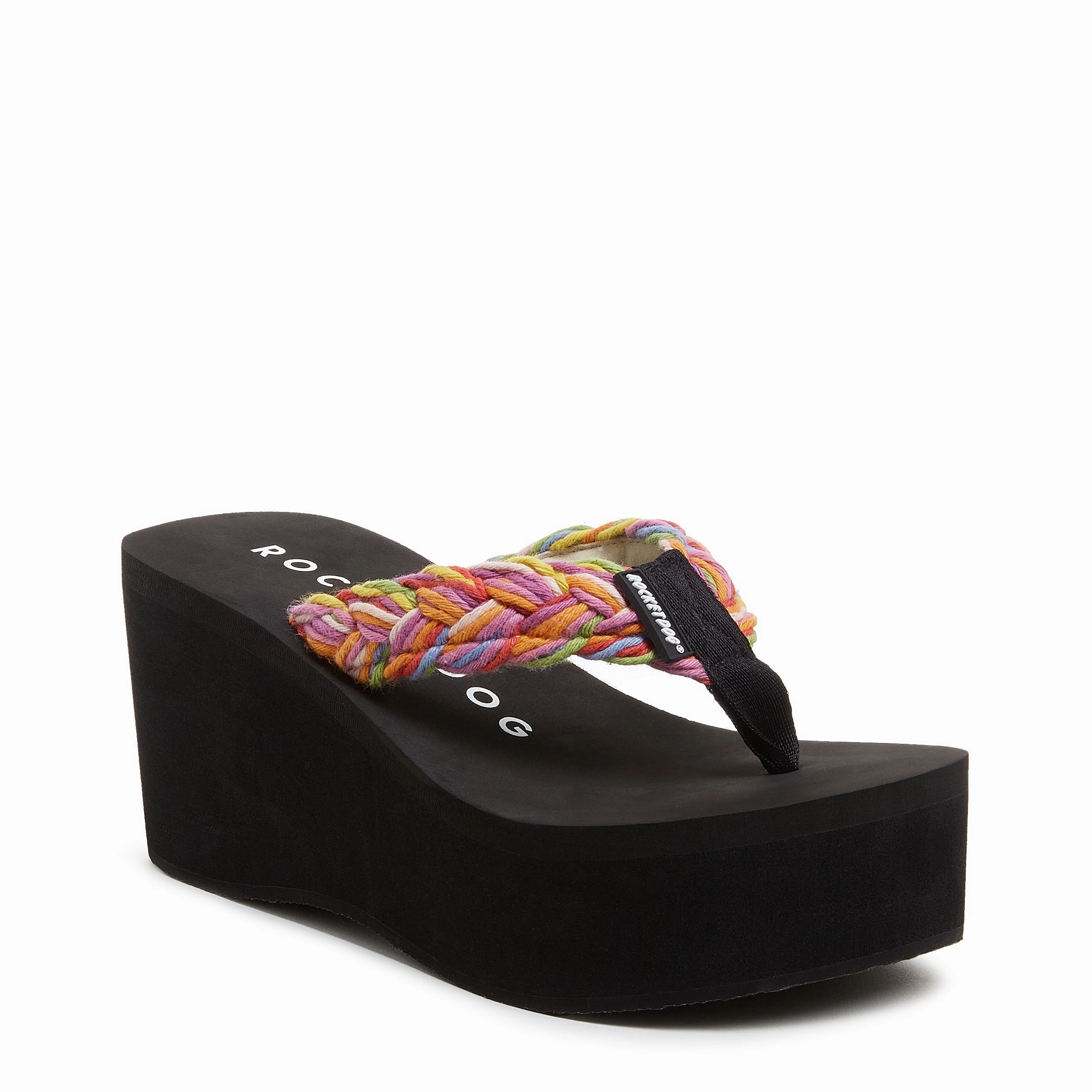 Flip Flops Rio De Janeiro Crush Rainbow Braided Platform Flip-Flops