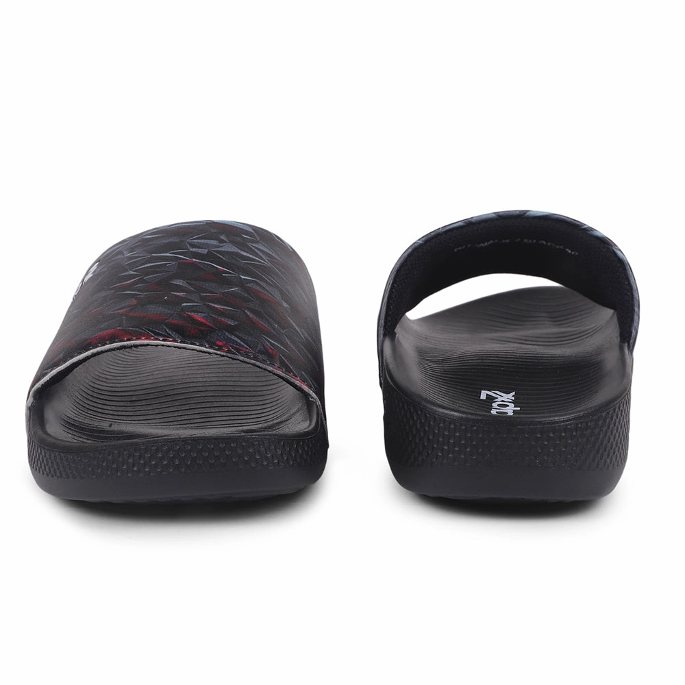 Leap7x By Liberty Men NITWALK-2 Black Casual Slides Sandals Slide Sandals