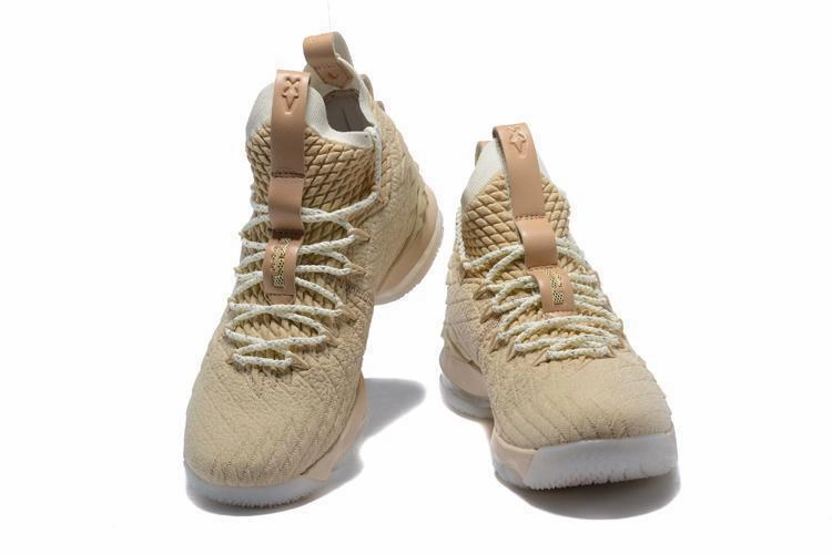 Flyknit Nike Shoes Nike Lebron XV 15 Brown White Men Shoes Sale Size US7,8,8.5,9,10,11,12