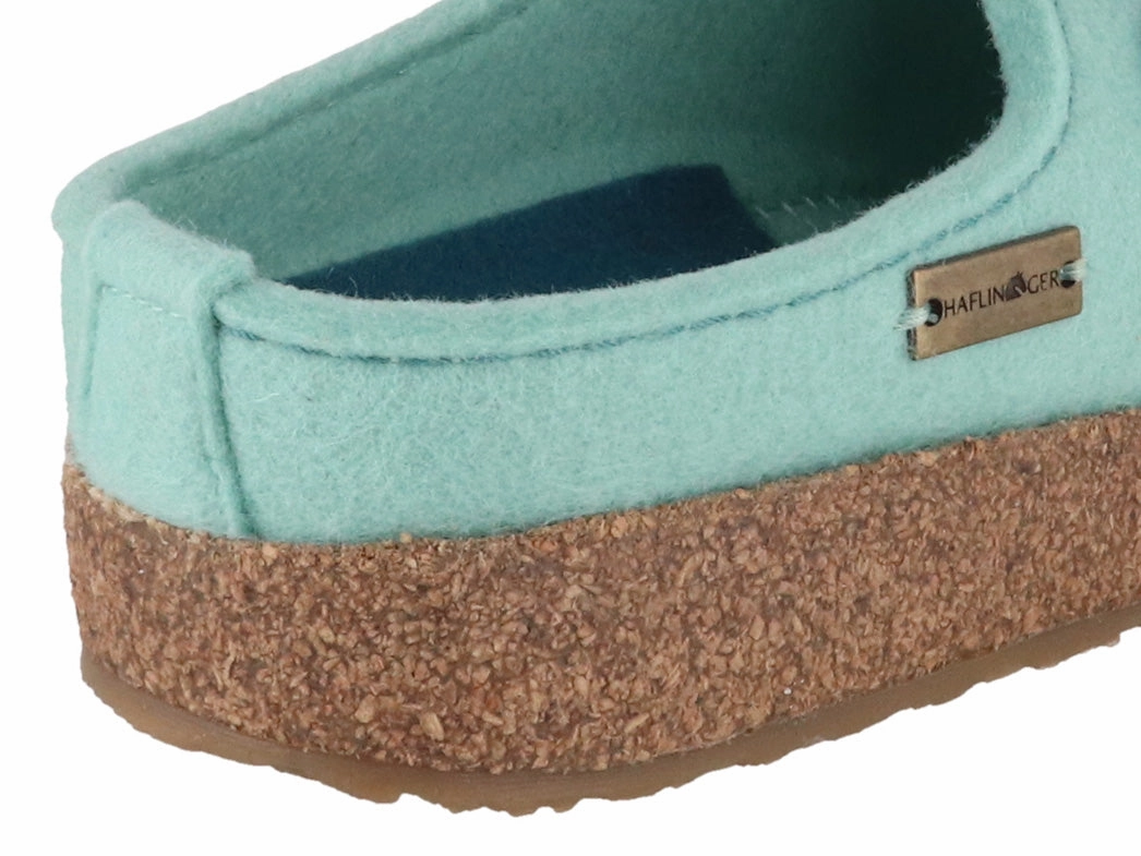 Briken Clogs HAFLINGER Women Felt Clogs 'Grizzly Kanon', peppermint