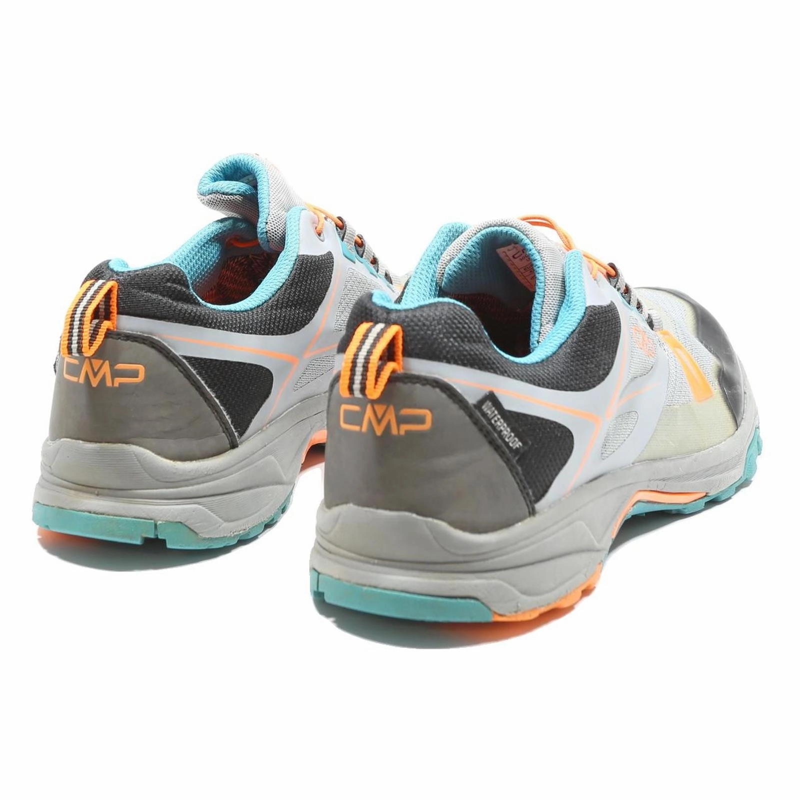 Max Cushion Trail Shoe CMP Trail Running Trainers Mens Low Top Trainers Grey & Orange Synthetic Mesh UK