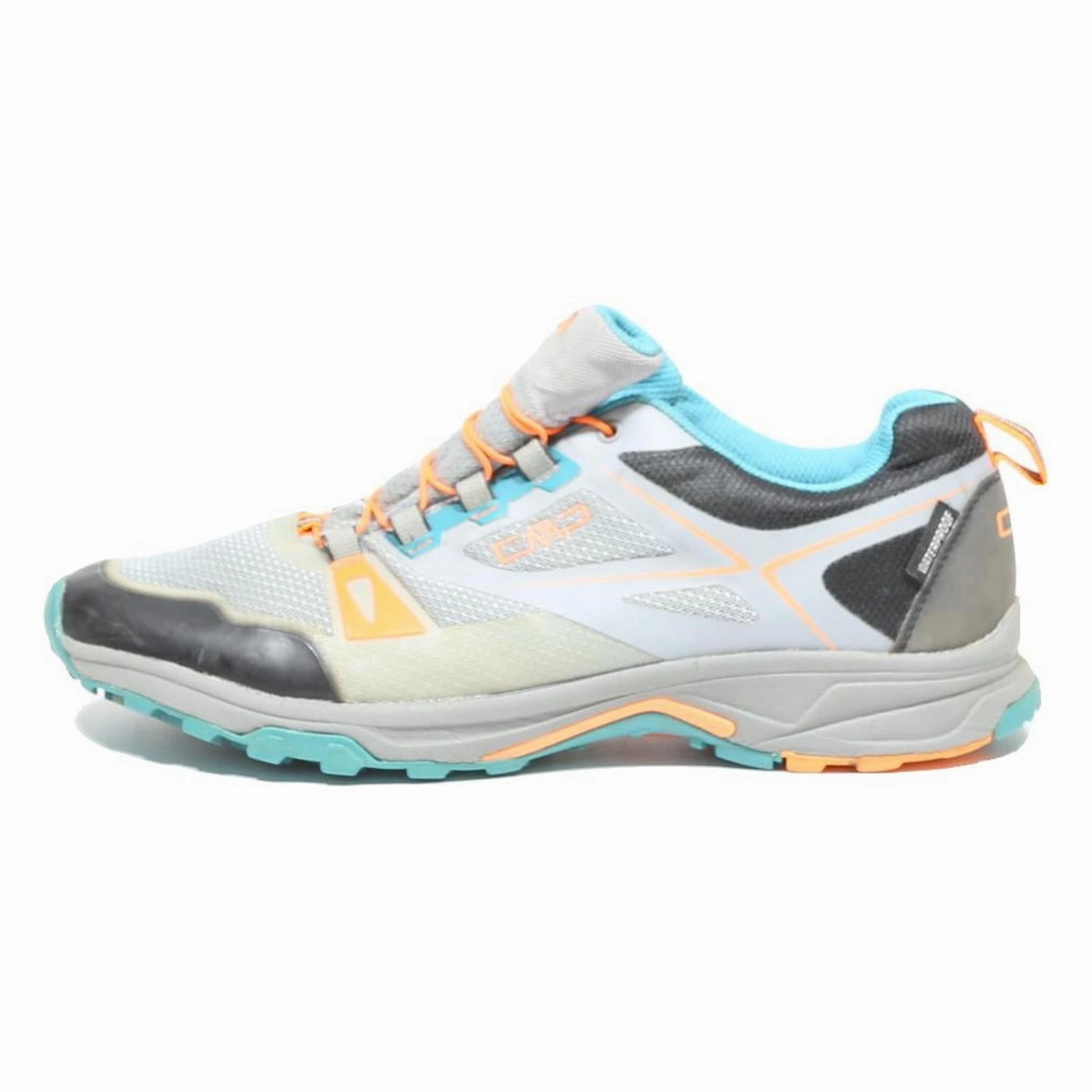 Best Trail Shoes For Heel Strikers CMP Trail Running Trainers Mens Low Top Trainers Grey & Orange Synthetic Mesh UK