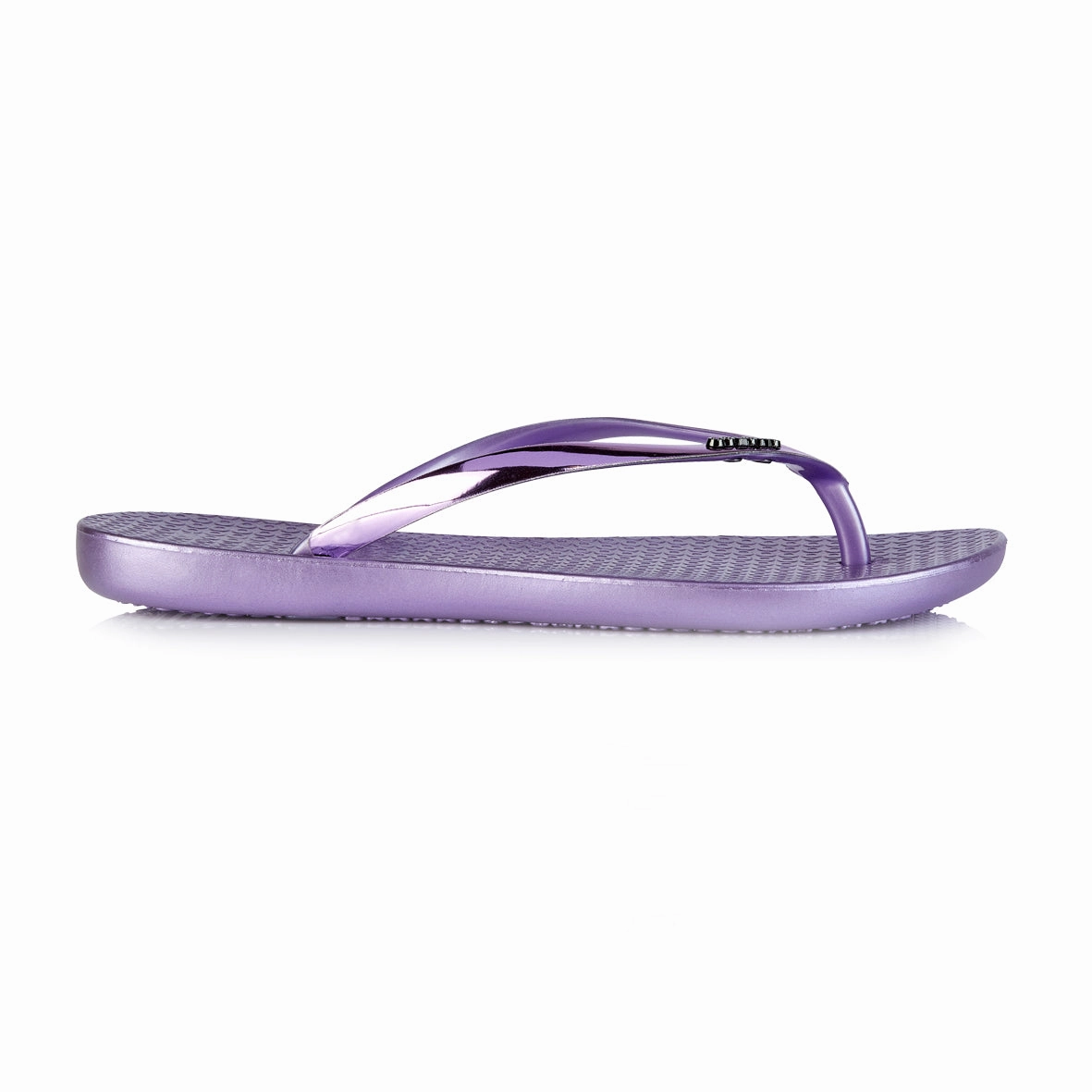 Coloko Dahlia Chrome Metallic Purple Ergonomic Footbed Flip Flops Super Soft Flip Flops