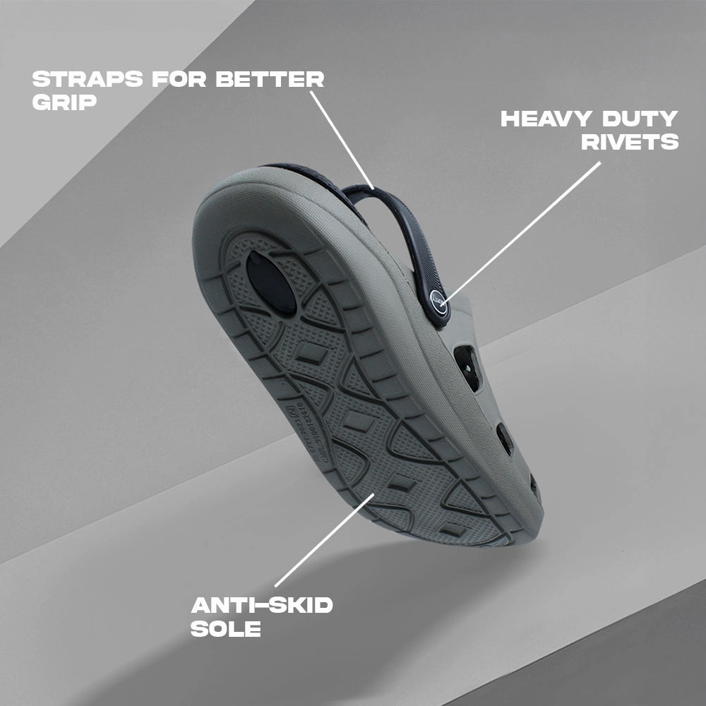 Target Pearl Sandals A-HA Grey Slingback Clogs For Men LPMXT-800 By Liberty