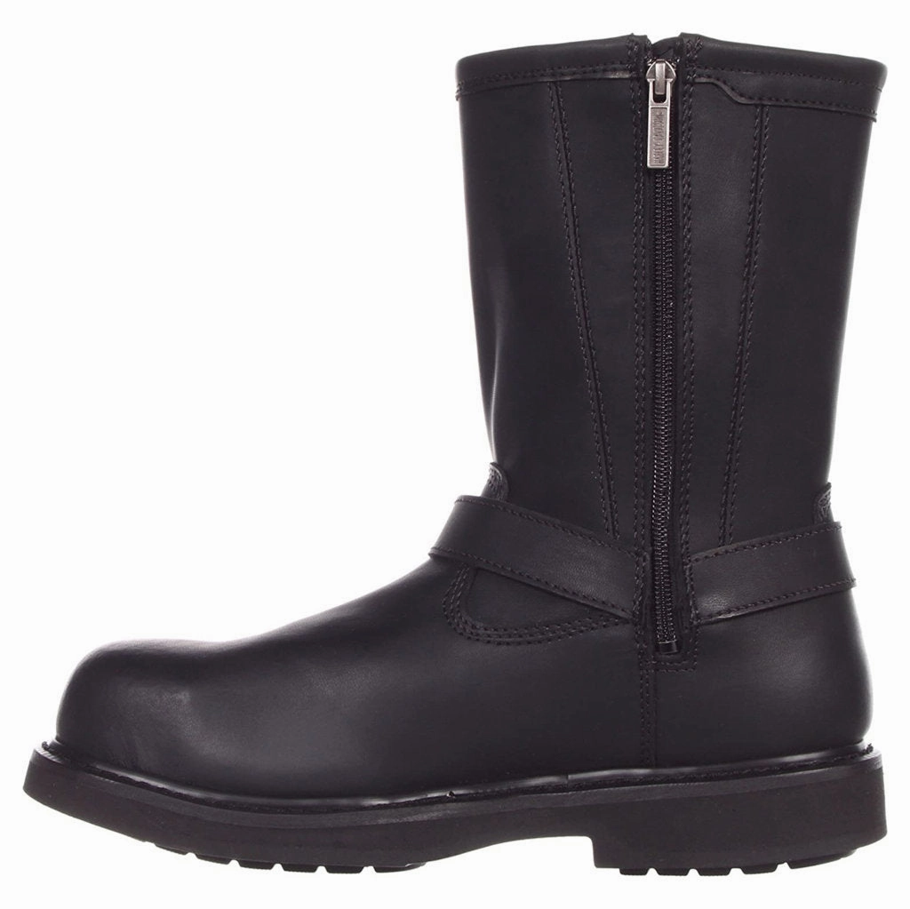 Glam Ankle Boots Harley Davidson Bill Full Grain Leather Men's Steel Toe Boots