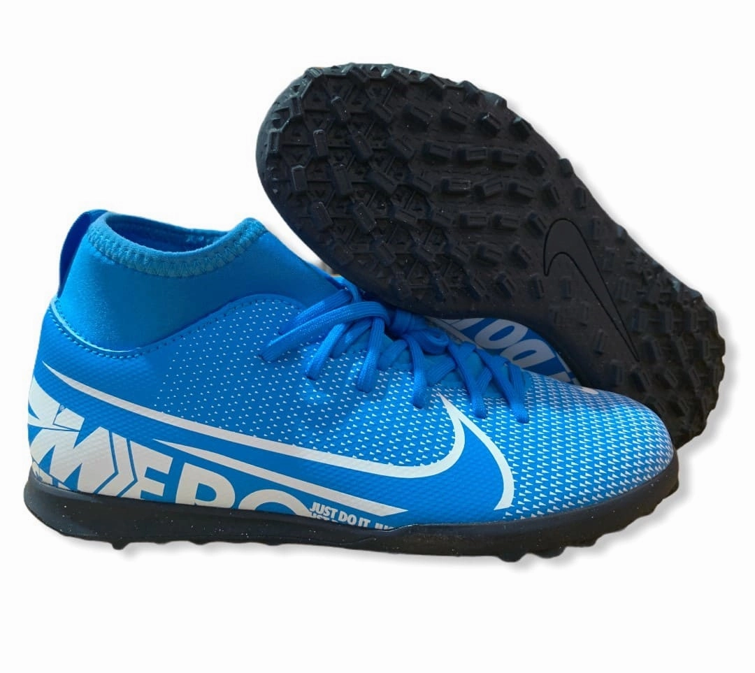 Nike Mercurial Superfly 7 IC Youth Soccer Shoes -Blue Nike Shoes Retro Styles