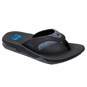 Sexy Sandals Reef Fanning Men's Sandals - Black/Pool Palm