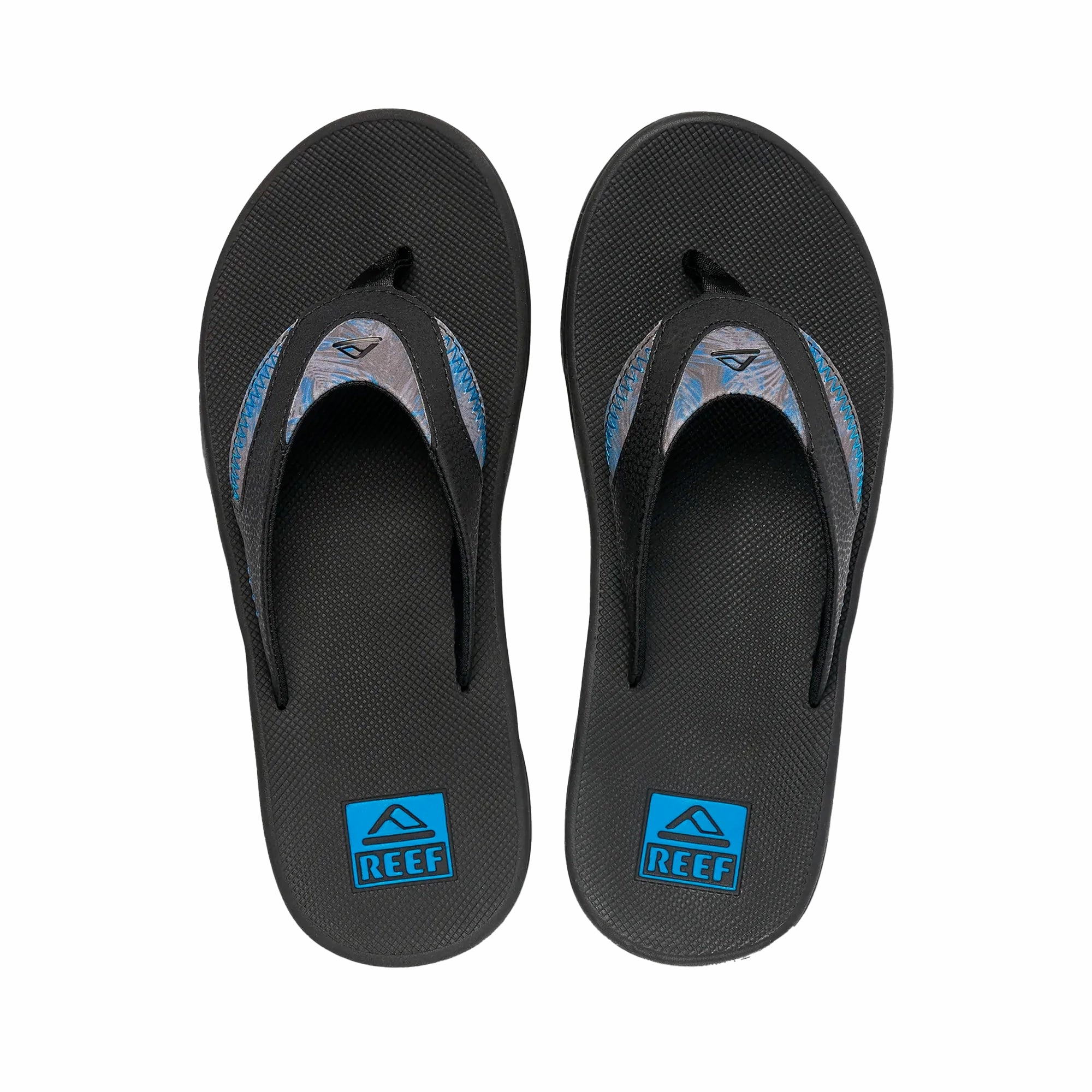 Support Sandals Reef Fanning Men's Sandals - Black/Pool Palm