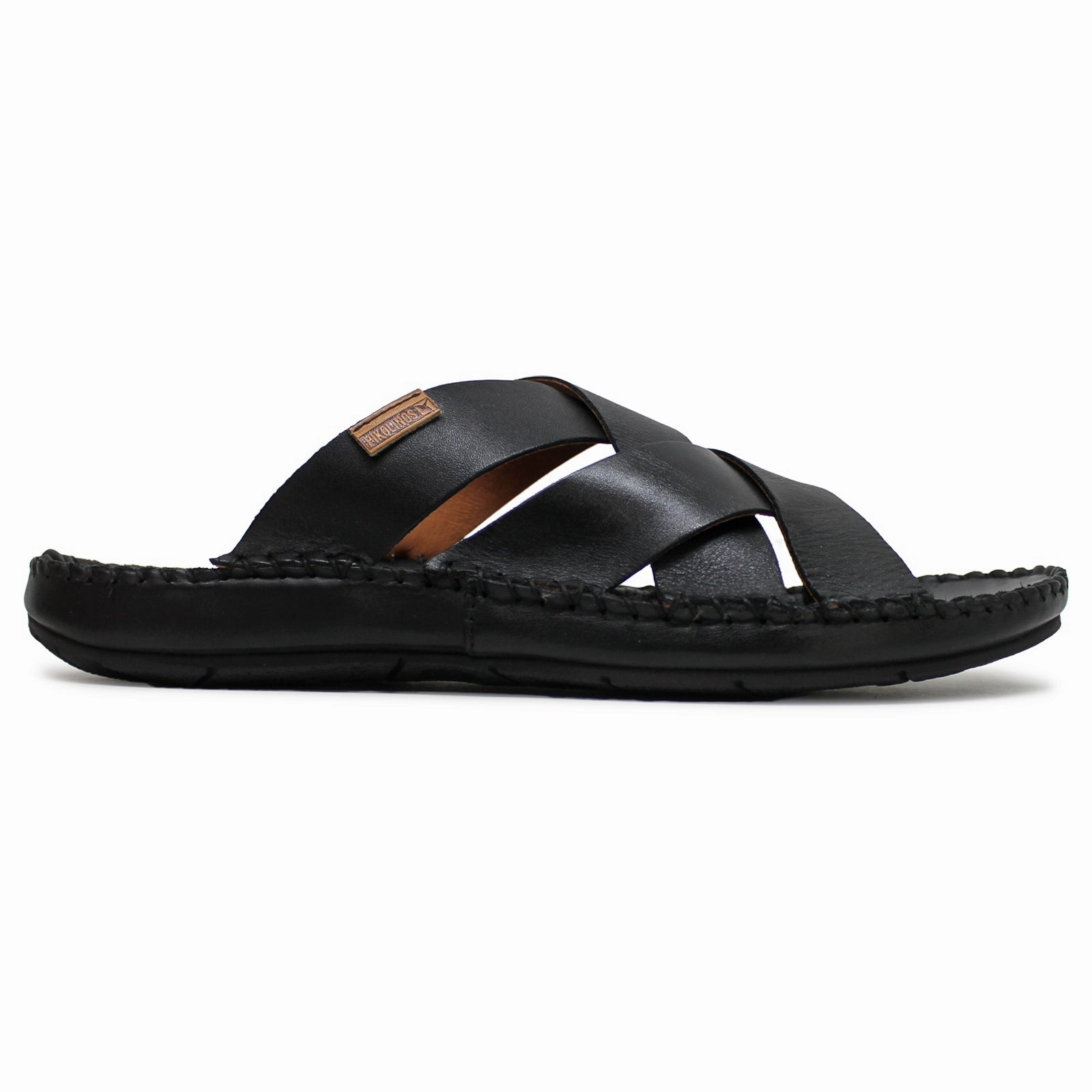 Target Wedge Sandals Pikolinos Tarifa 06J-0015 Leather Men's Comfort Black Sandals