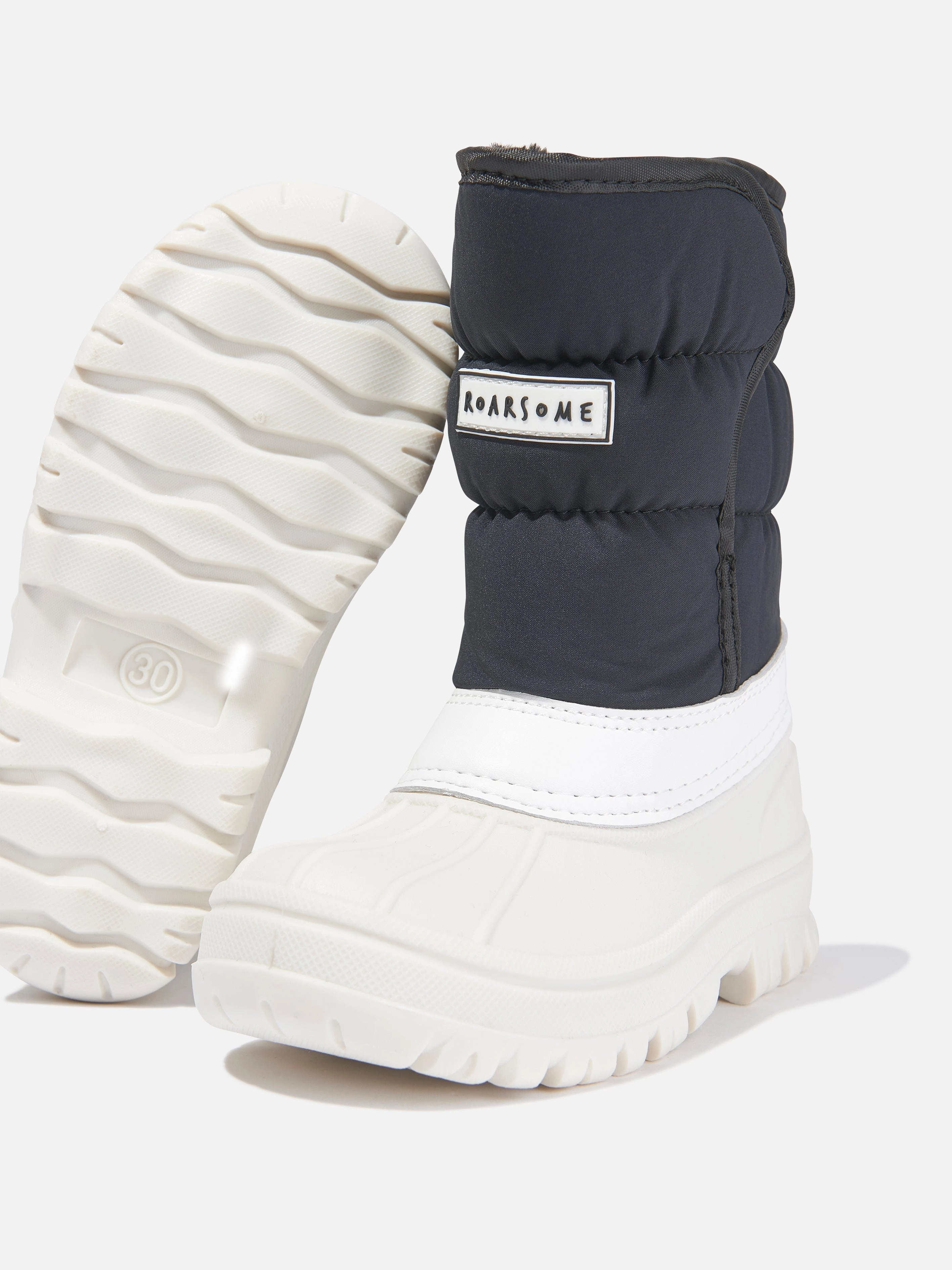 Roarsome Kids Waterproof Snow Boots in Black Best Brand Of Snow Boots