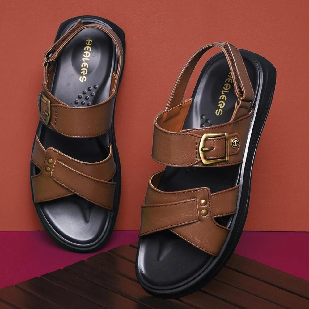 Sale On Reef Sandals Coolers By Liberty WILFRED-1 Mens Tan Formal Sandal